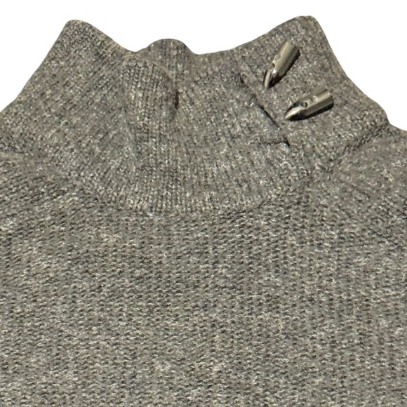 A|X Armani Exchange Mens Turtleneck Sweater Sz L Toggle Button Knit Pullover - Picture 5 of 8